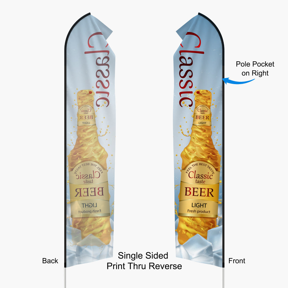 Bandera de plumas económica personalizada (4,8 m)