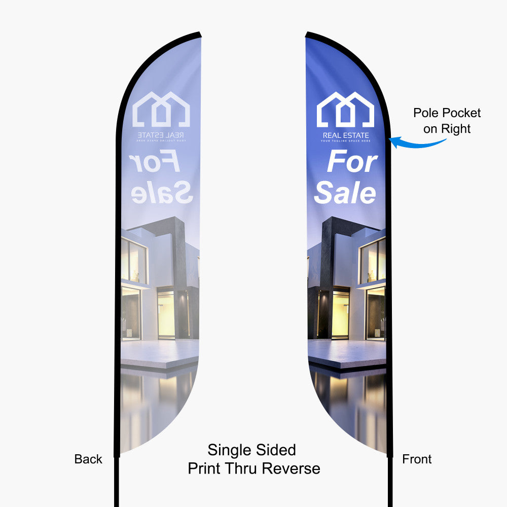 Bandera convexa de pluma personalizada