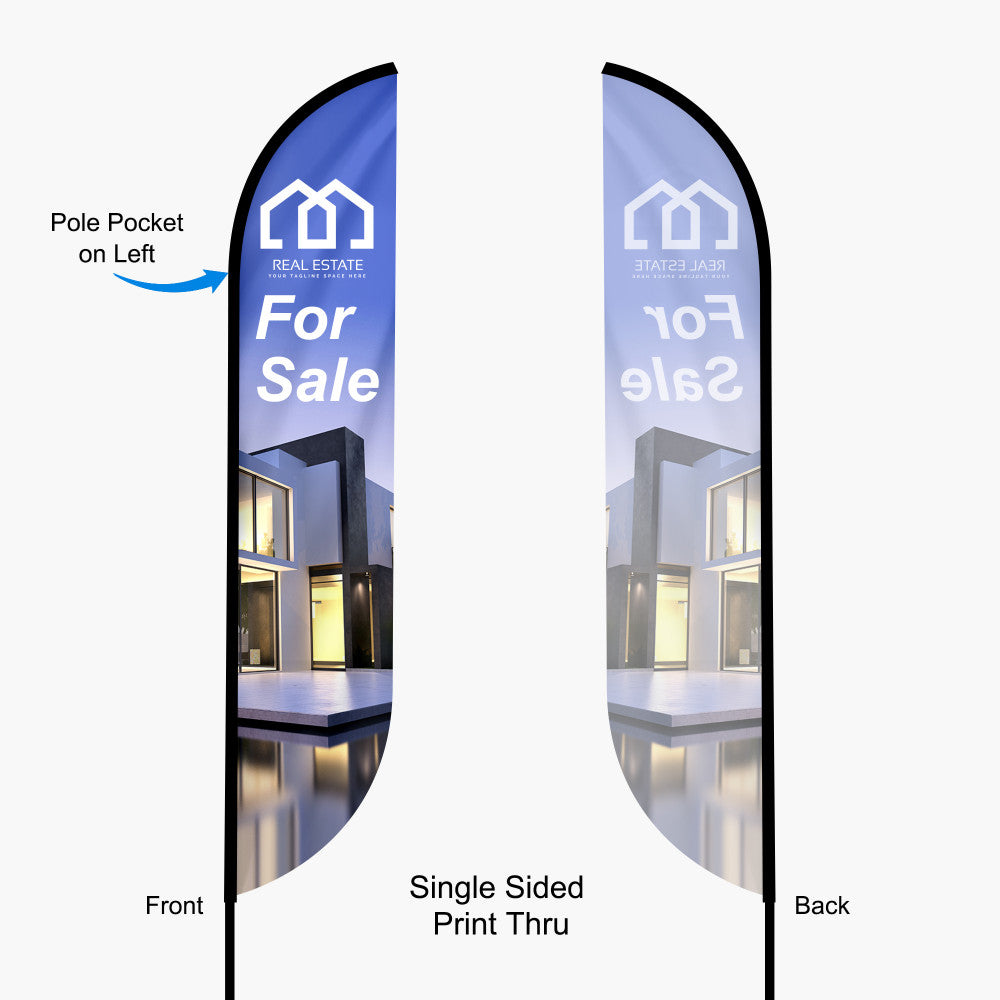 Bandera convexa de pluma personalizada