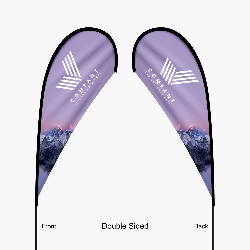 Bandera con forma de gota personalizada
