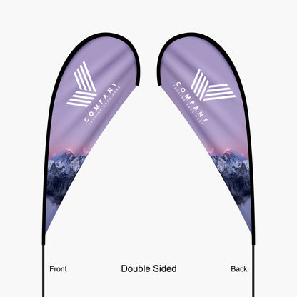 Bandera con forma de gota personalizada