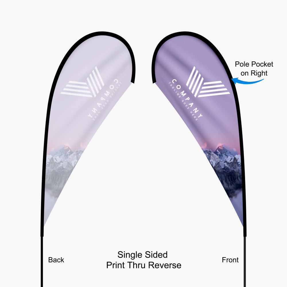 Bandera con forma de gota personalizada