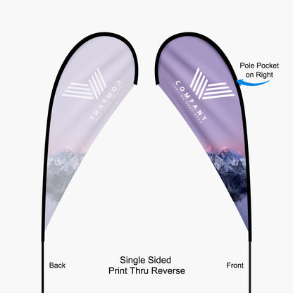 Bandera con forma de gota personalizada