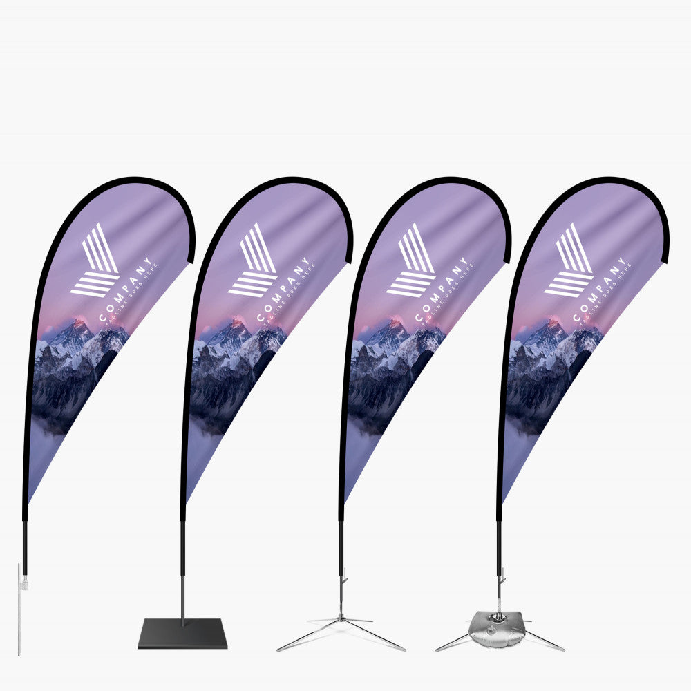 Bandera con forma de gota personalizada